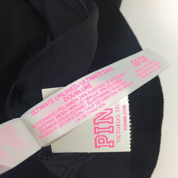 NWT Pink Victoria’s Secret Black Sports Bra - Picture 7 of 7